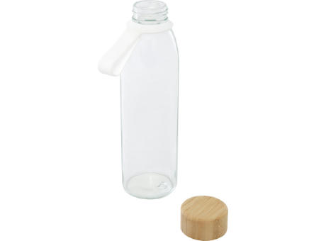 Botella de cristal de 500 ml con asa de silicona y tapa de bambú Porto