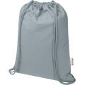 Bolsa de 5 L con cordón de algodón reciclado de 140 g/m² con certificado GRS Oregon Blend