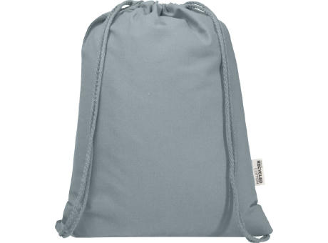 Bolsa de 5 L con cordón de algodón reciclado de 140 g/m² con certificado GRS Oregon Blend