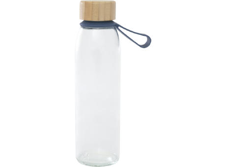 Botella de cristal de 500 ml con asa de silicona y tapa de bambú Porto