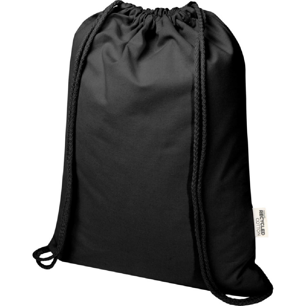 Bolsa de 5 L con cordón de algodón reciclado de 140 g/m² con certificado GRS Oregon Blend