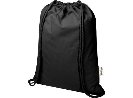 Bolsa de 5 L con cordón de algodón reciclado de 140 g/m² con certificado GRS Oregon Blend