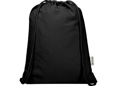 Bolsa de 5 L con cordón de algodón reciclado de 140 g/m² con certificado GRS Oregon Blend