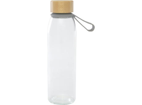 Botella de cristal de 500 ml con asa de silicona y tapa de bambú Porto
