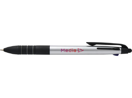 Bolígrafo de material reciclado RCS de 3 tintas con stylus Trine