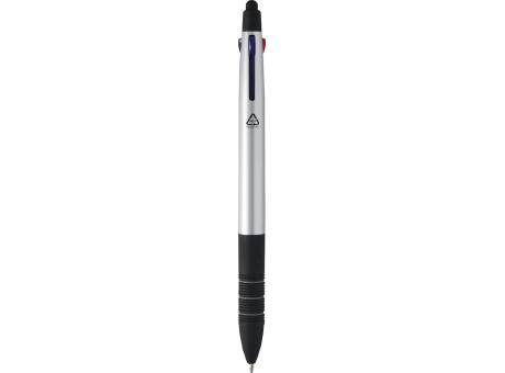 Bolígrafo de material reciclado RCS de 3 tintas con stylus Trine