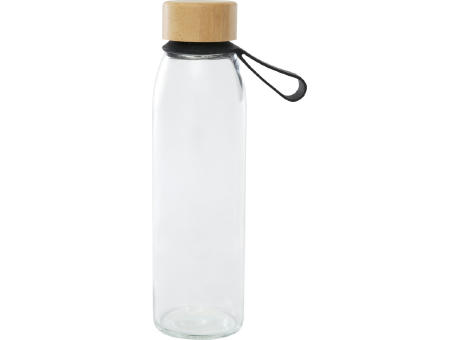 Botella de cristal de 500 ml con asa de silicona y tapa de bambú Porto