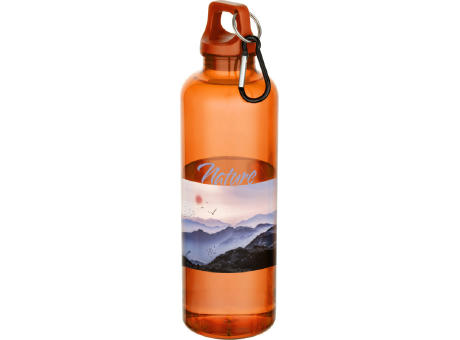 Bidón de 750 ml de plástico reciclado con certificado RCS y mosquetón Oregon