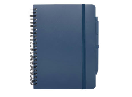 Libreta de tapa dura A5 de plástico procedente del océano con bolígrafo Thalaasa (tinta negra)