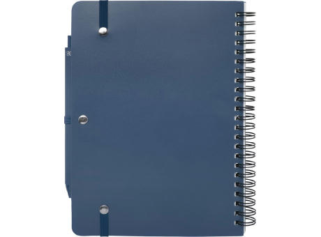 Libreta de tapa dura A5 de plástico procedente del océano con bolígrafo Thalaasa (tinta negra)