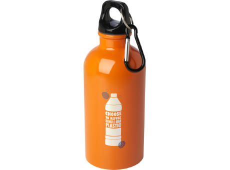 Bidón de 400 ml de acero inoxidable con certificado RCS con mosquetón Oregon