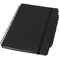Libreta de tapa dura A5 de plástico procedente del océano con bolígrafo Thalaasa (tinta negra)