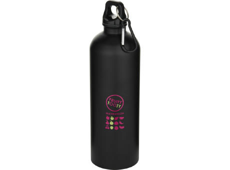 Botella de 750 ml de acero inoxidable mate reciclado con certificado RCS con mosquetón Oregon
