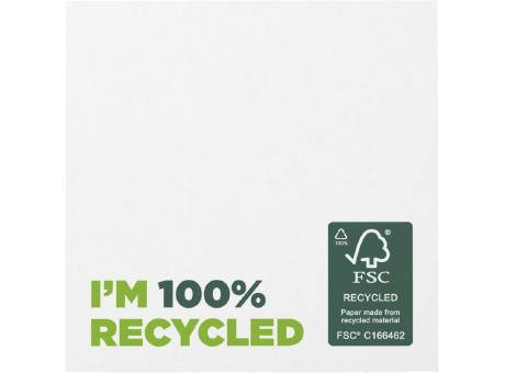 Bloc de notas adhesivas de papel reciclado de 75 x 75 mm Sticky-Mate® 