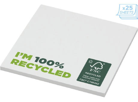 Bloc de notas adhesivas de papel reciclado de 75 x 75 mm Sticky-Mate® 