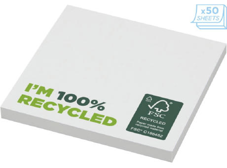 Bloc de notas adhesivas de papel reciclado de 75 x 75 mm Sticky-Mate® 