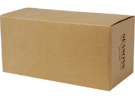 Dos tazas de vidrio de doble pared de 350 ml con posavasos de bambú Manti 