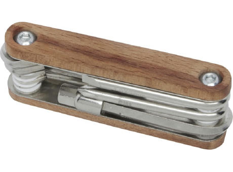 Multiherramienta para bicicletas de 8 funciones con mango de madera Fixie
