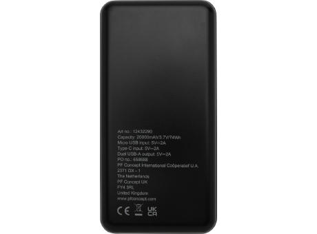 Batería externa de plástico reciclado de 20 000 mAh Loop 