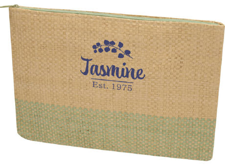 Neceser con cremallera de papel de paja Rhythm, 3 litros