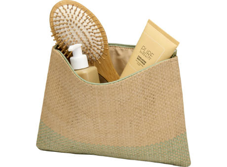 Neceser con cremallera de papel de paja Rhythm, 3 litros