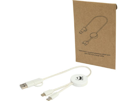Cable 5 en 1 de plástico reciclado de 30 cm para sincronización de datos y carga rápida de 27 W Citala