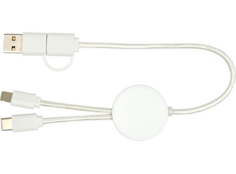 Cable 5 en 1 de plástico reciclado de 30 cm para sincronización de datos y carga rápida de 27 W Citala