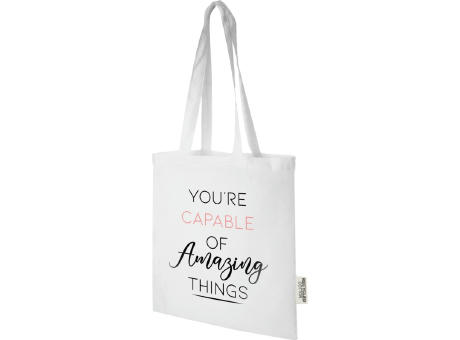 Bolsa Tote de algodón reciclado GRS de 140 g/m2 de 7 L Madras