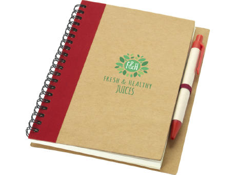 Libreta de papel reciclado con bolígrafo Priestly