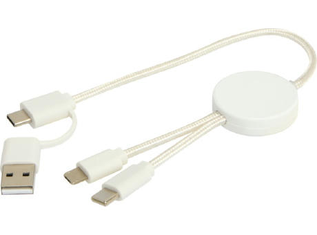Cable 5 en 1 de plástico reciclado de 30 cm para sincronización de datos y carga rápida de 27 W Citala