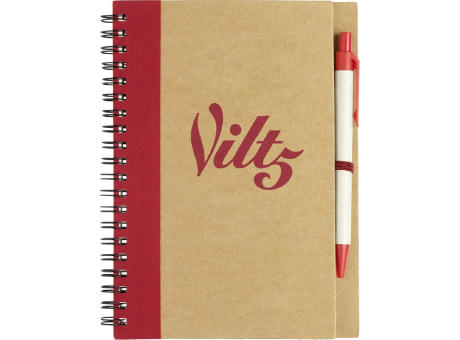 Libreta de papel reciclado con bolígrafo Priestly