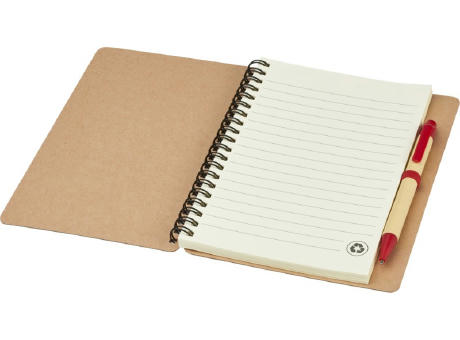 Libreta de papel reciclado con bolígrafo Priestly