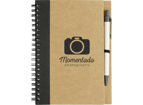 Libreta de papel reciclado con bolígrafo Priestly