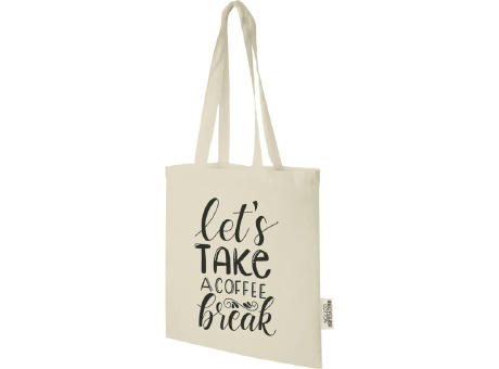 Bolsa Tote de algodón reciclado GRS de 140 g/m2 de 7 L Madras