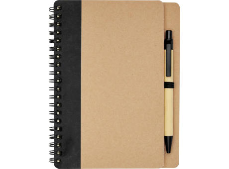 Libreta de papel reciclado con bolígrafo Priestly