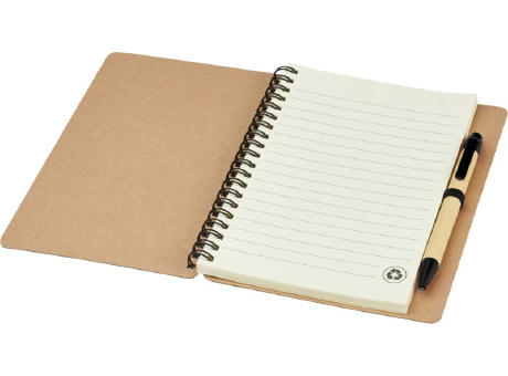 Libreta de papel reciclado con bolígrafo Priestly