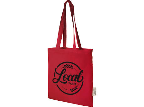 Bolsa Tote de algodón reciclado GRS de 140 g/m2 de 7 L Madras