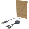 Cable 5 en 1 de plástico reciclado de 30 cm para sincronización de datos y carga rápida de 27 W Citala