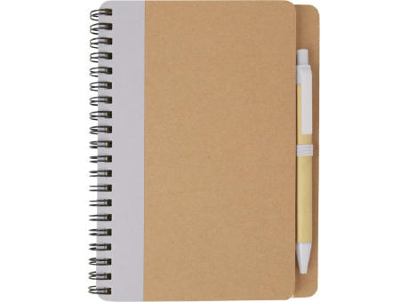 Libreta de papel reciclado con bolígrafo Priestly