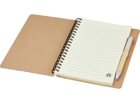 Libreta de papel reciclado con bolígrafo Priestly