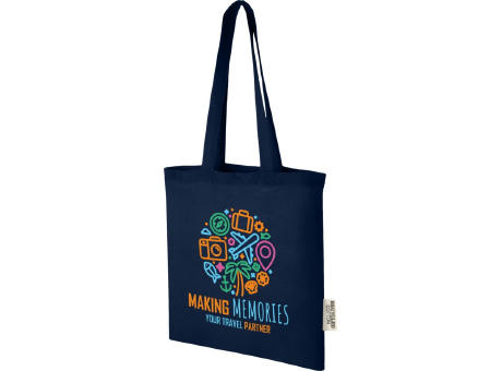 Bolsa Tote de algodón reciclado GRS de 140 g/m2 de 7 L Madras