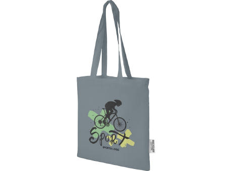 Bolsa Tote de algodón reciclado GRS de 140 g/m2 de 7 L Madras