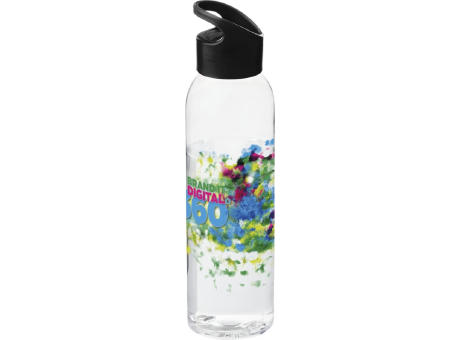 Botella de Tritan™ transparente con tapa de colores de 650 ml Sky