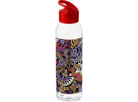 Botella de Tritan™ transparente con tapa de colores de 650 ml Sky