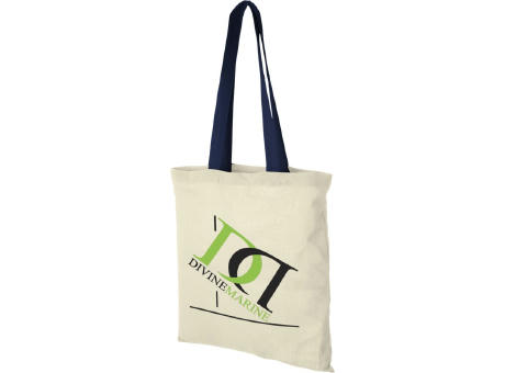 Bolsa Tote de algodón 100 g/m² con asas largas contrastadas Nevada