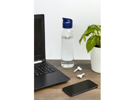 Botella de Tritan™ transparente con tapa de colores de 650 ml Sky
