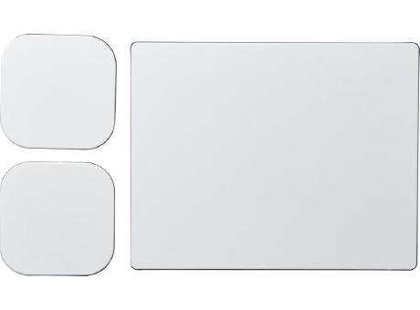 Combo 3 de alfombrilla para ratón y juego de posavasos Brite-Mat®
