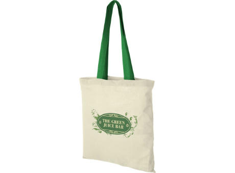 Bolsa Tote de algodón 100 g/m² con asas largas contrastadas Nevada