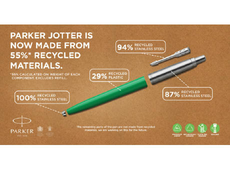 Bolígrafo Parker Jotter Recycled (tinta negra)