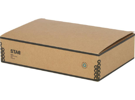 Set de herramientas de plástico reciclado con certificación RCS de 24 piezas con funda de corcho Spike